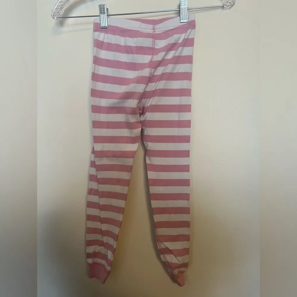 Hanna Andersson Pink and White Striped Pajama Bottoms